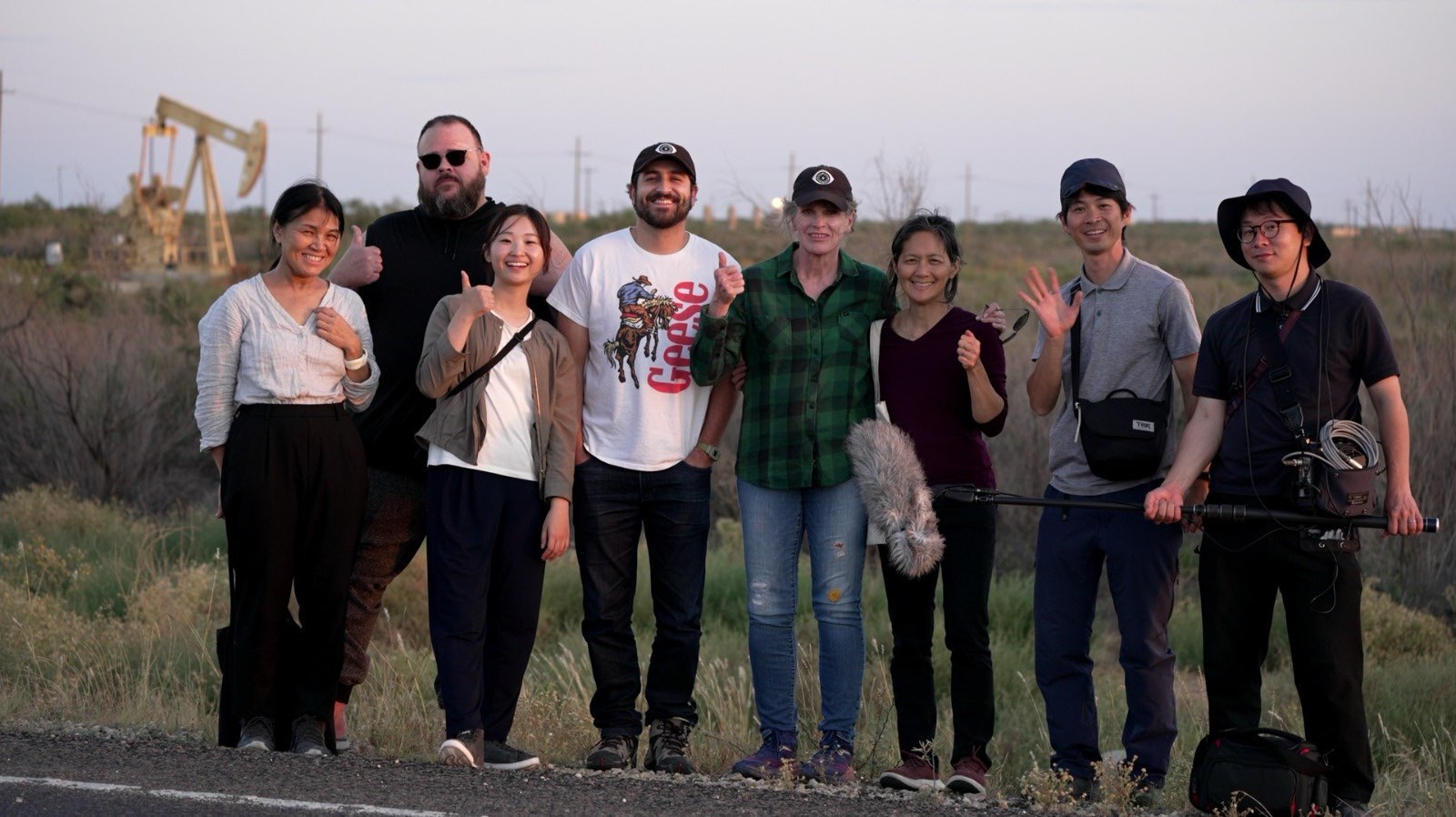 NHK crew for Permian tour